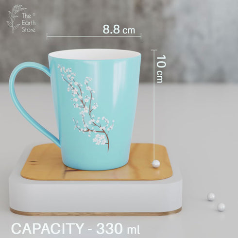 Blossom Blue Coffee Mug Set (Set of 6) - The Earth Store - Mug Set